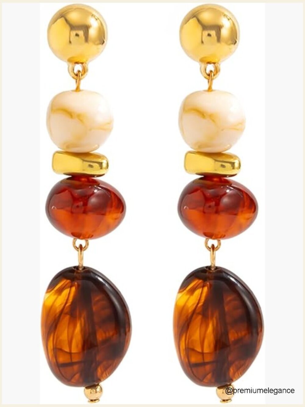 Vintage Geometric Dangle Earrings Set Resin Acrylic Statement Jewelry